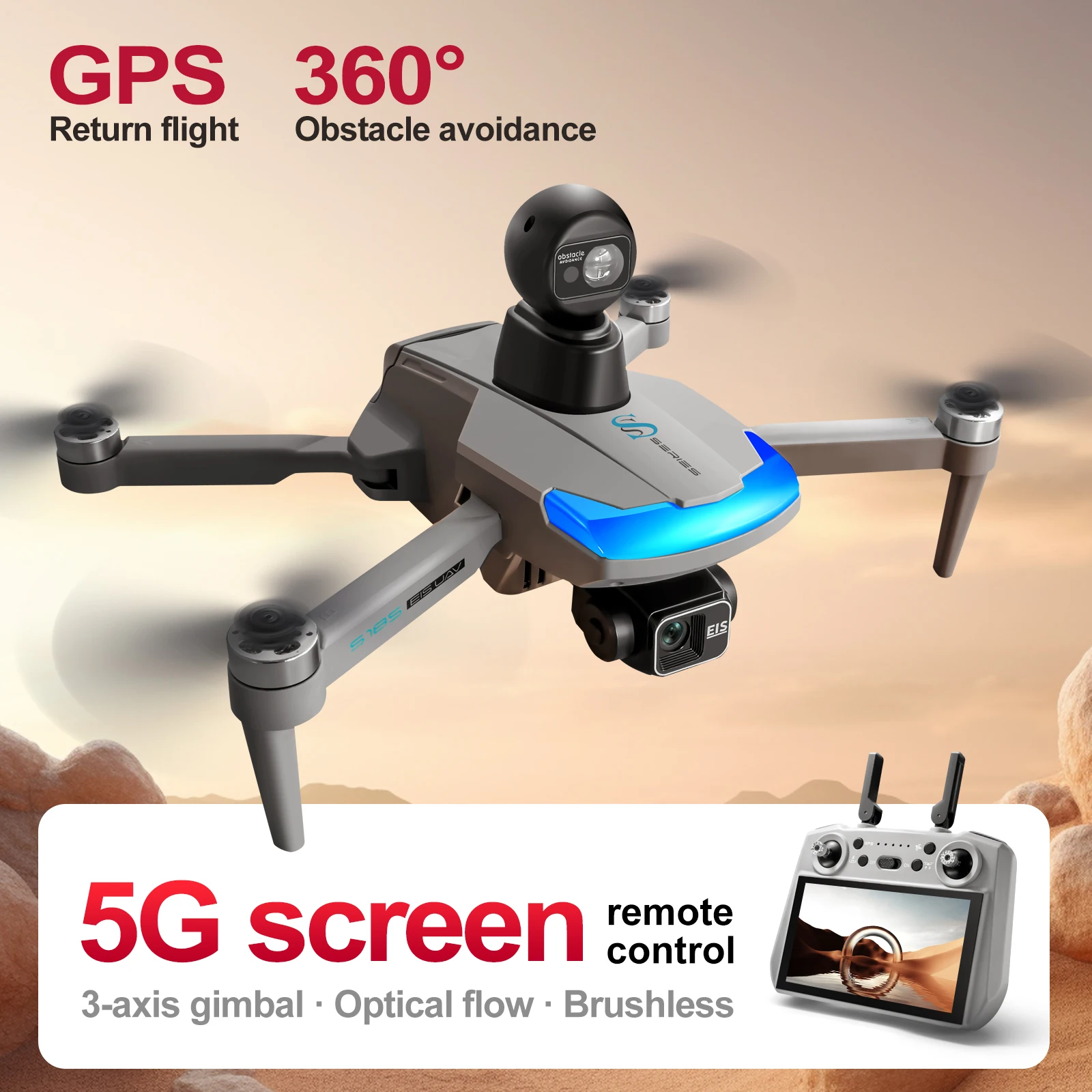 Drone Gps Mount - طائرة بدون طيار احترافية S185 كاميرا