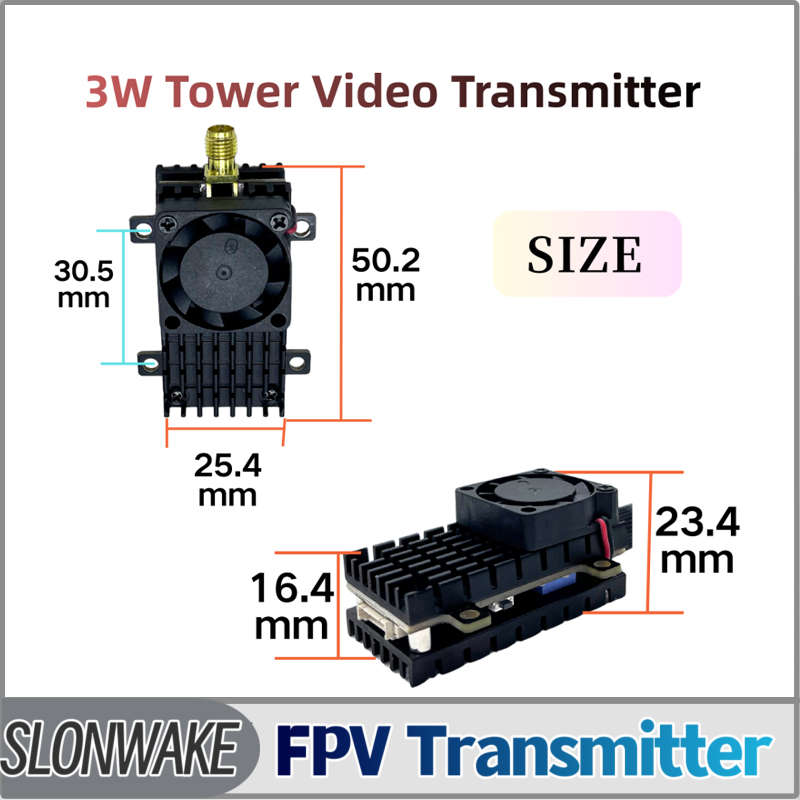 Drone Transmitter - SLONWAKE 5.8G 3000mW محاكاة VTX FPV