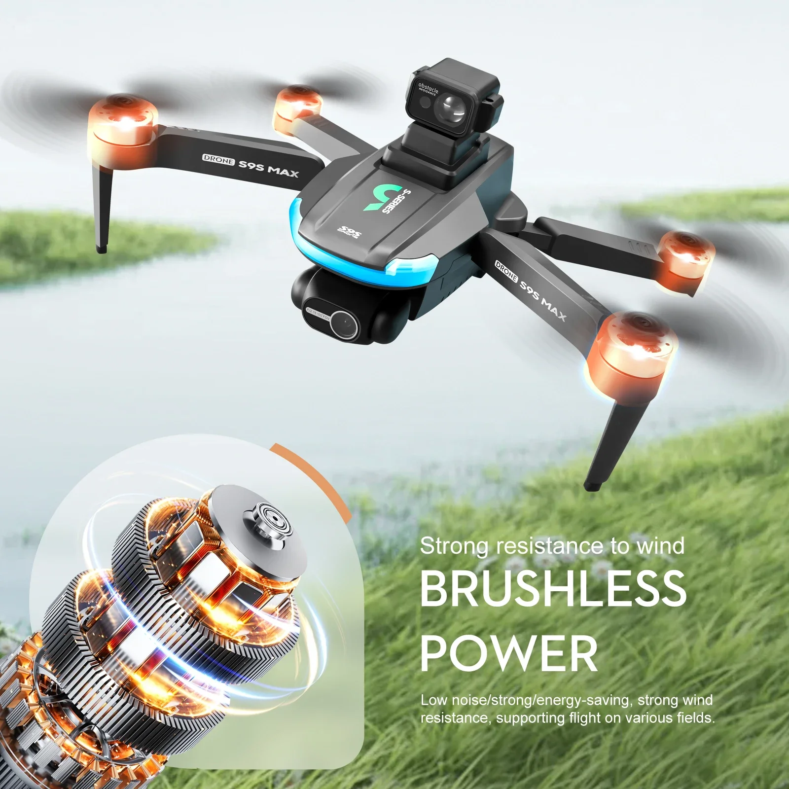 جديد S9S ماكس طائرة صغيرة بدون - مراجعة Drone Gps Mount وسعره
