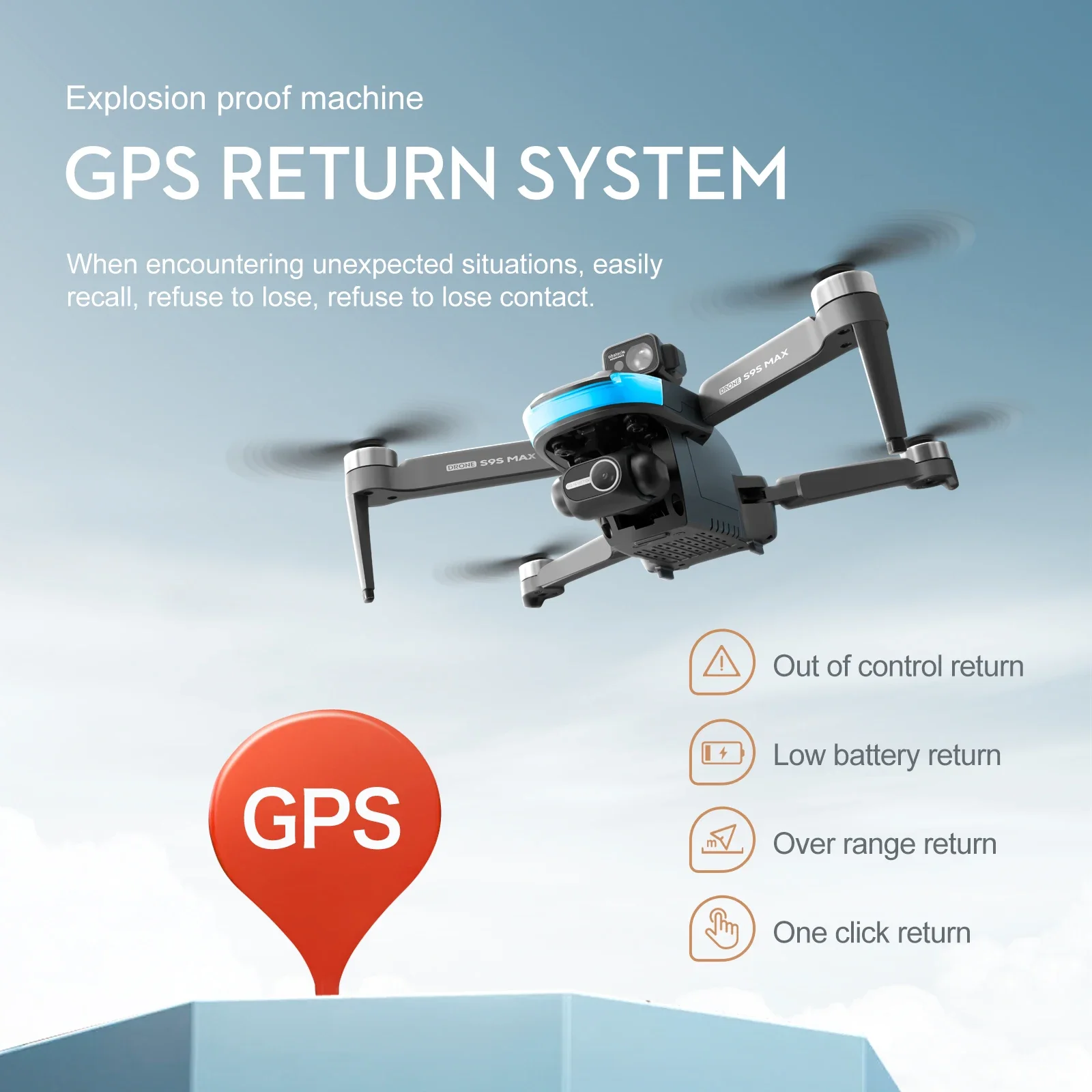 جديد S9S ماكس طائرة صغيرة بدون - مراجعة Drone Gps Mount وسعره