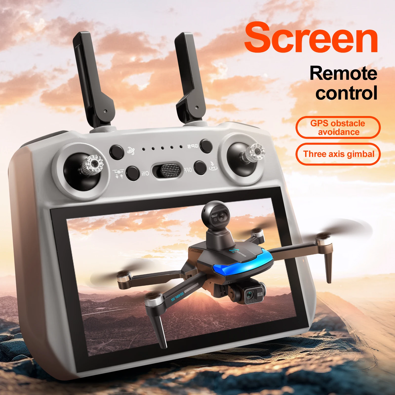 طائرة بدون طيار احترافية S185  - مراجعة Drone Gps Mount وسعره