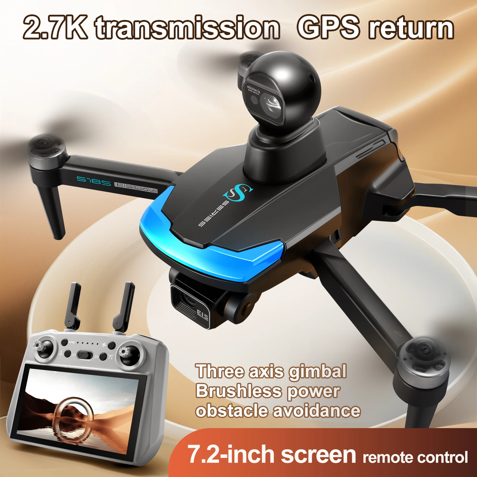 طائرة بدون طيار احترافية S185  - مراجعة Drone Gps Mount وسعره